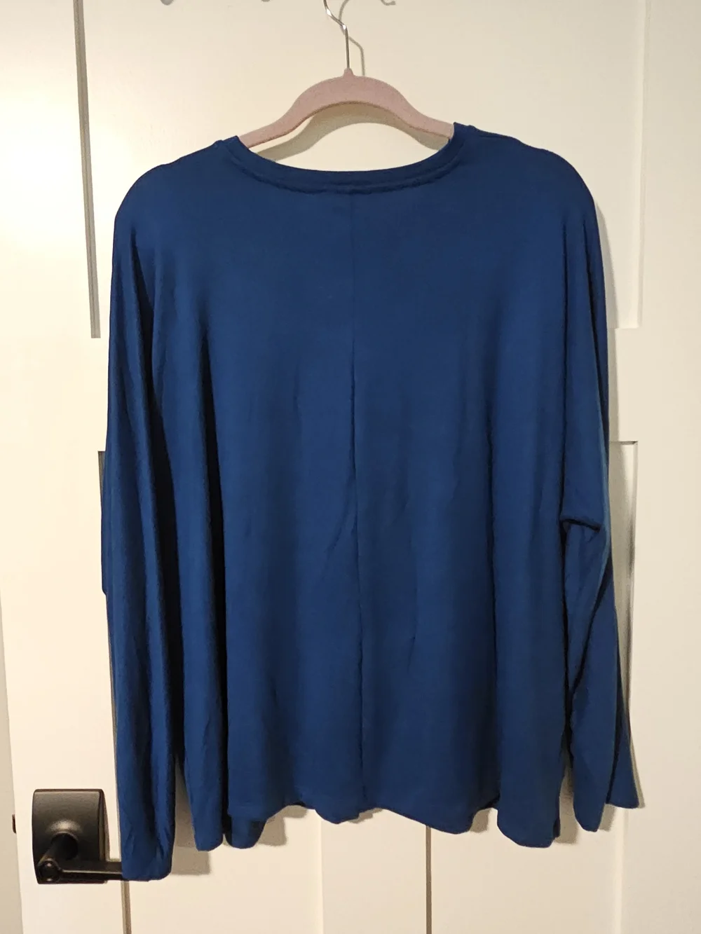 Time and Tru Men's Royal Blue Long-Sleeve Crewneck Shirt